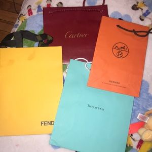 All designer shopping bags